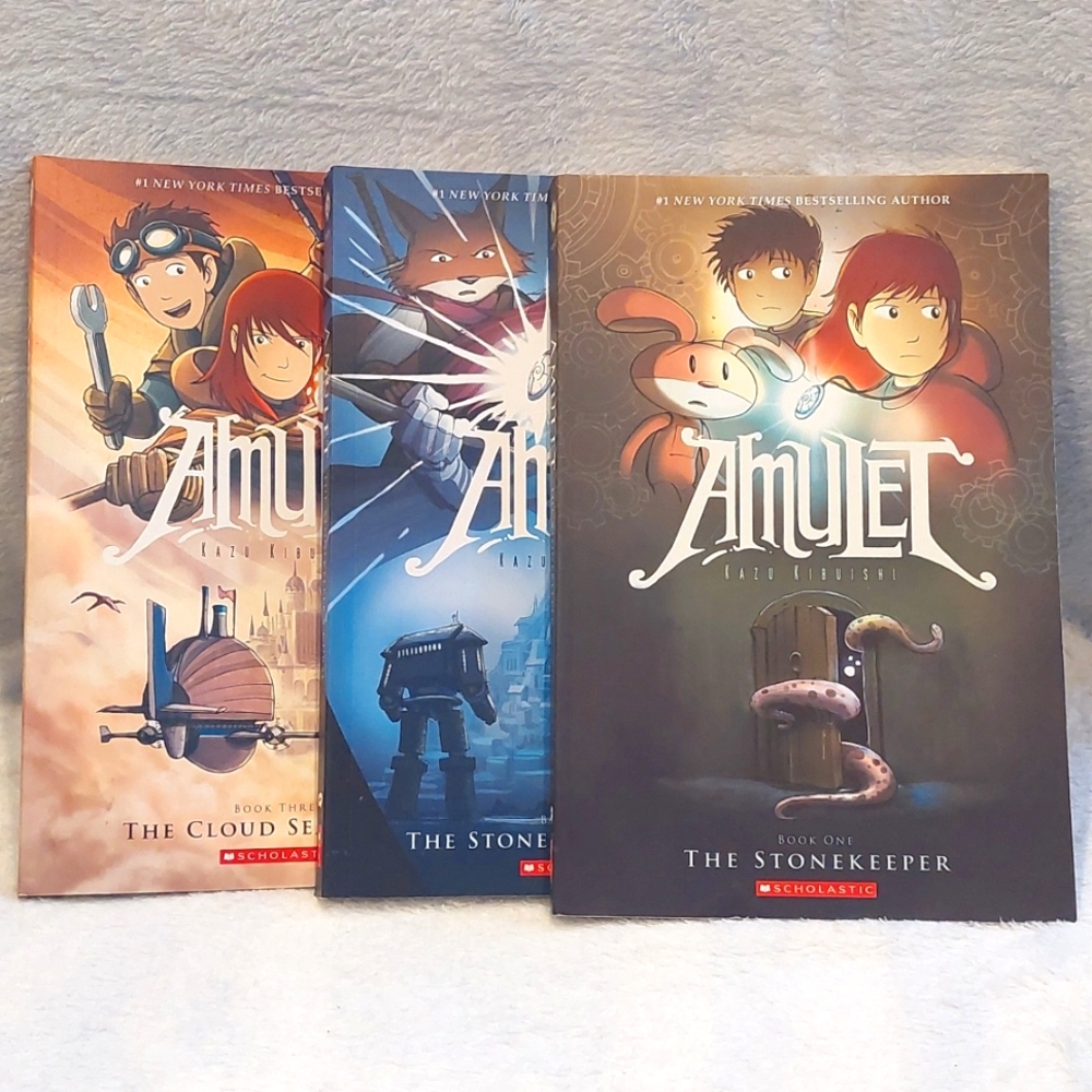 (Graphic Novel Bundle) Amulet Books 1-3 by Kazu Kibuishi